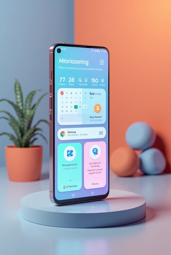 : A smartphone with time management apps like Google Calendar, Trello, or Asana.