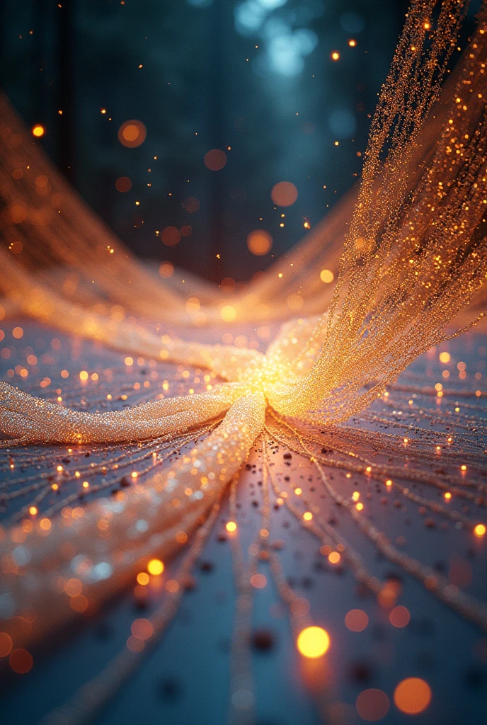 Shining Threads of Light, Mr.々Warm glow, Very fine and dense yarn, Long thread, Beautiful streamlined thread, Countless threads, Countless threadsが集まる, Ultra-high density yarn collection, A streamlined collection of threads A collection of gushing threads, A collection of flowing threads
