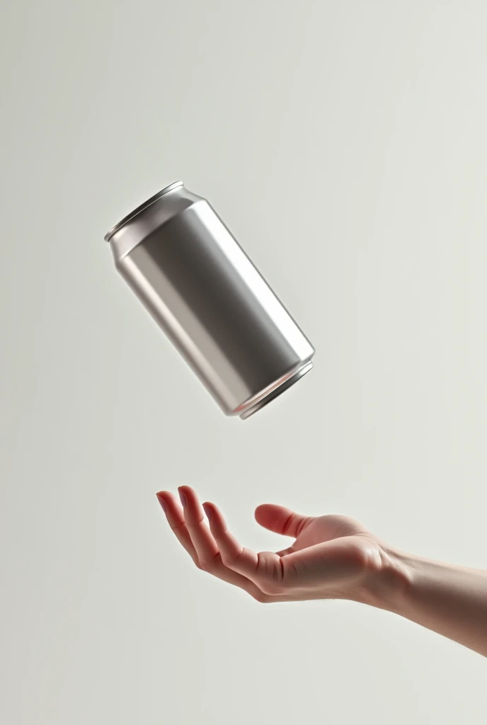 droppIng a can in the air with hand