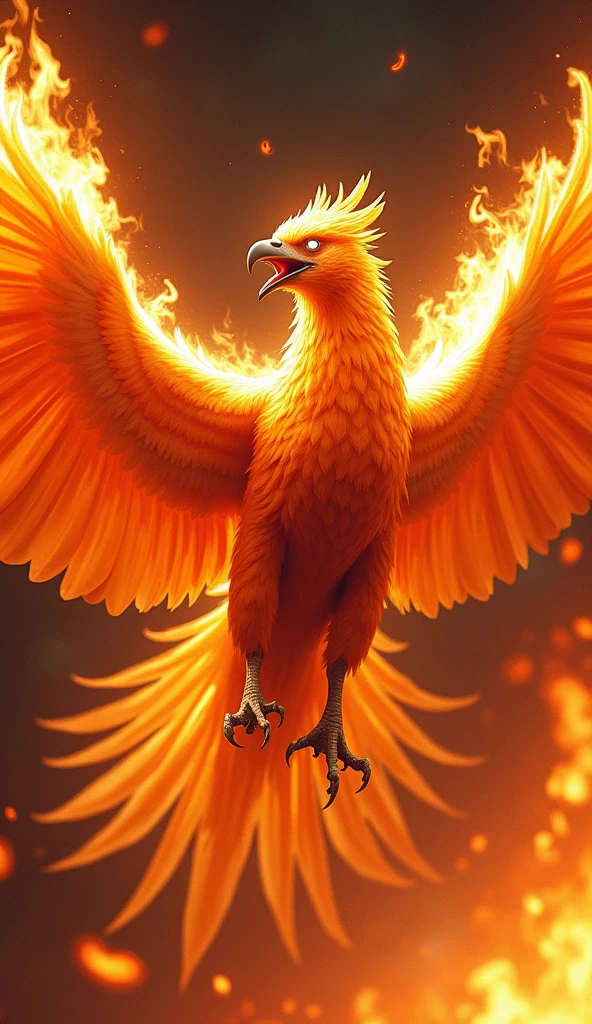 a fiery phoenix, phoenix, a giant phoenix, phoenix with fiery wings, phoenix breathing fire, phoenix attacking enemies, phoenix in fierce battle, phoenix clawing and biting, phoenix in mythical battle, phoenix with glowing eyes, phoenix with sharp talons, phoenix with majestic presence, phoenix surrounded by flames, phoenix with powerful wings, phoenix with intense expression, phoenix in dynamic pose, phoenix in dramatic lighting, phoenix with intricate feather details, phoenix with intense colors, phoenix in a chaotic scene