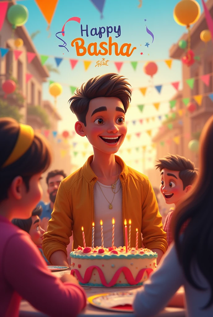 Happy birthday Basha baby 
Party at 5 pm 
Location chitpedu 
Print the poster 