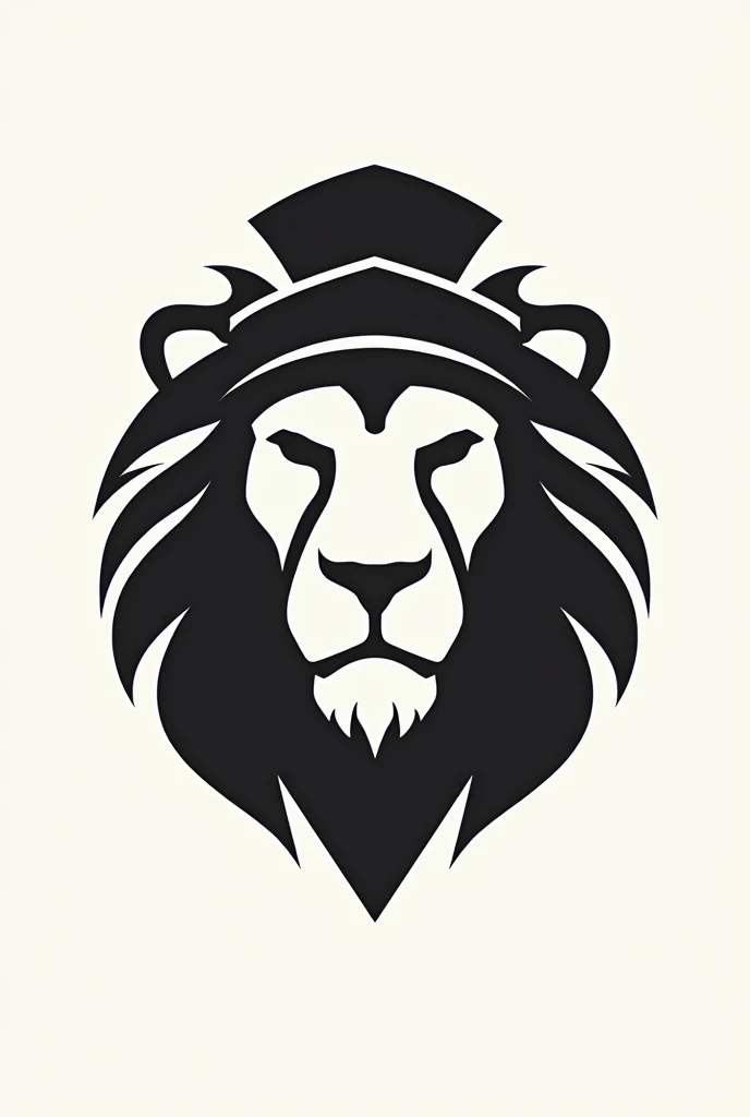 Create a clip art,  just shape of the lion head that is using full spartan helmet, covering the face, color white and black, less details
