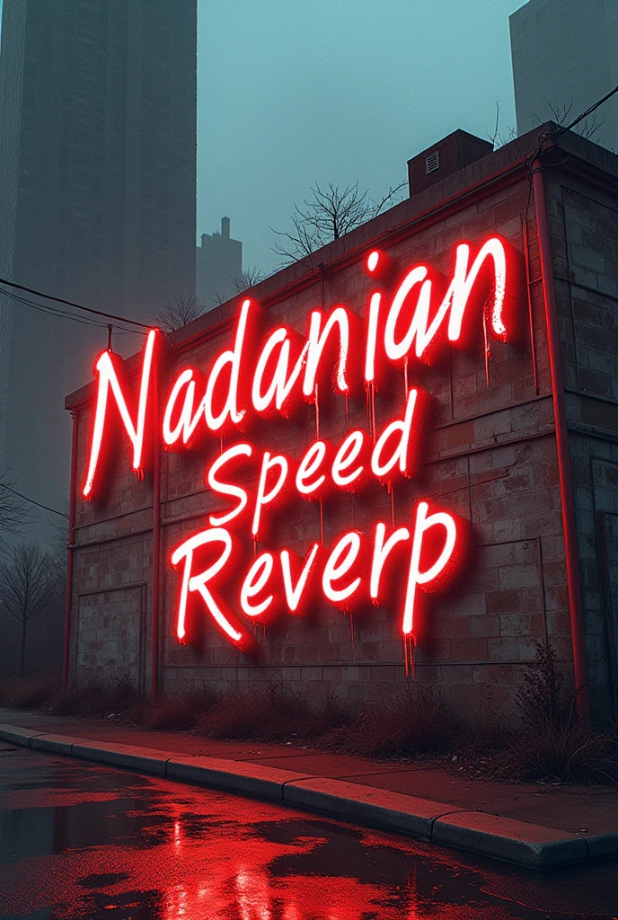 A photo with Nadanian speed-reverb written on top like Lofi Music and this photo retio in 16:9
