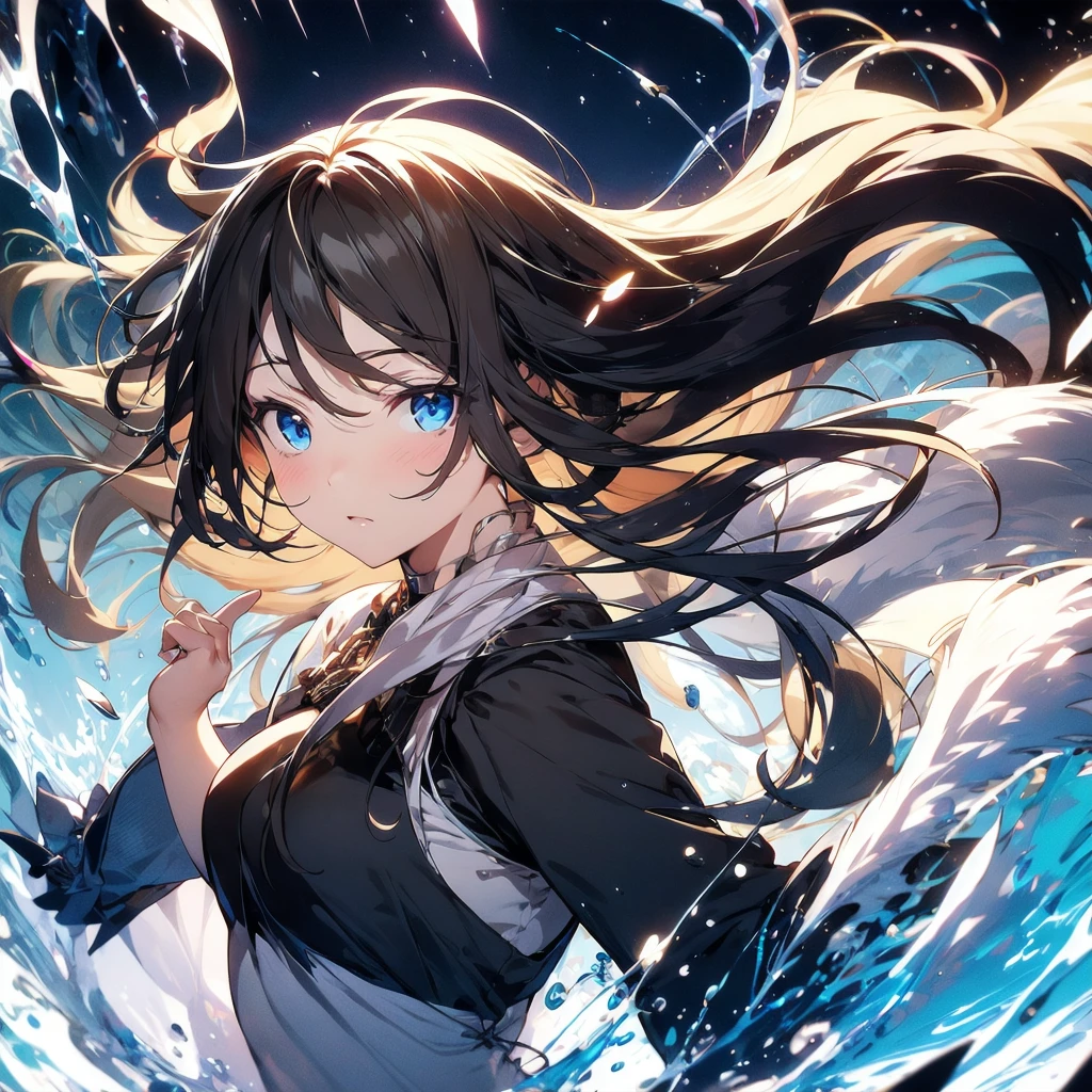 apstyle3 apstyle masterpiece best quality detailed eyes
masterpiece best quality 1girl
long hair (messy hair floating :1.25) severe flow
night dark
black background black
upper body  looking at viewer