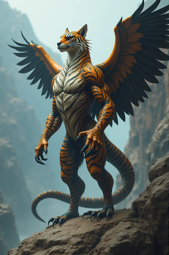 I wanna a creature mixture of eagle tiger and snake
