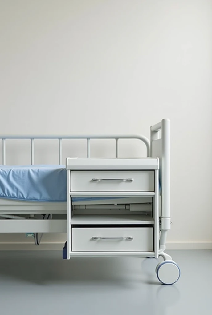 Hospital bed table with drawer