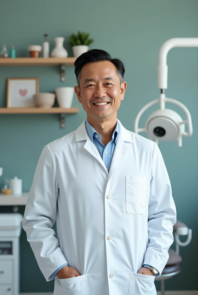 Thai dentist at the clinic