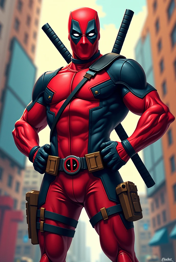 Deadpool in blsser with dong