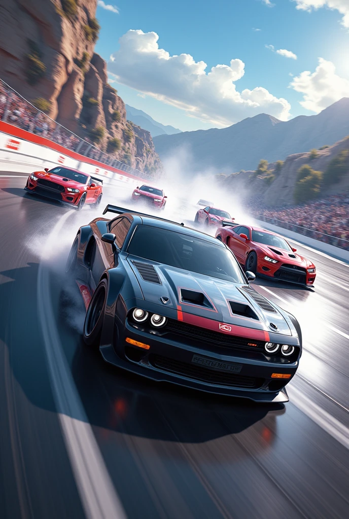 high resolution、high quality、Real、Realistic、Realな質感、Realistic、Fighter、drift、Going around a curve、During the race、multiple、Super detailed、High resolution、