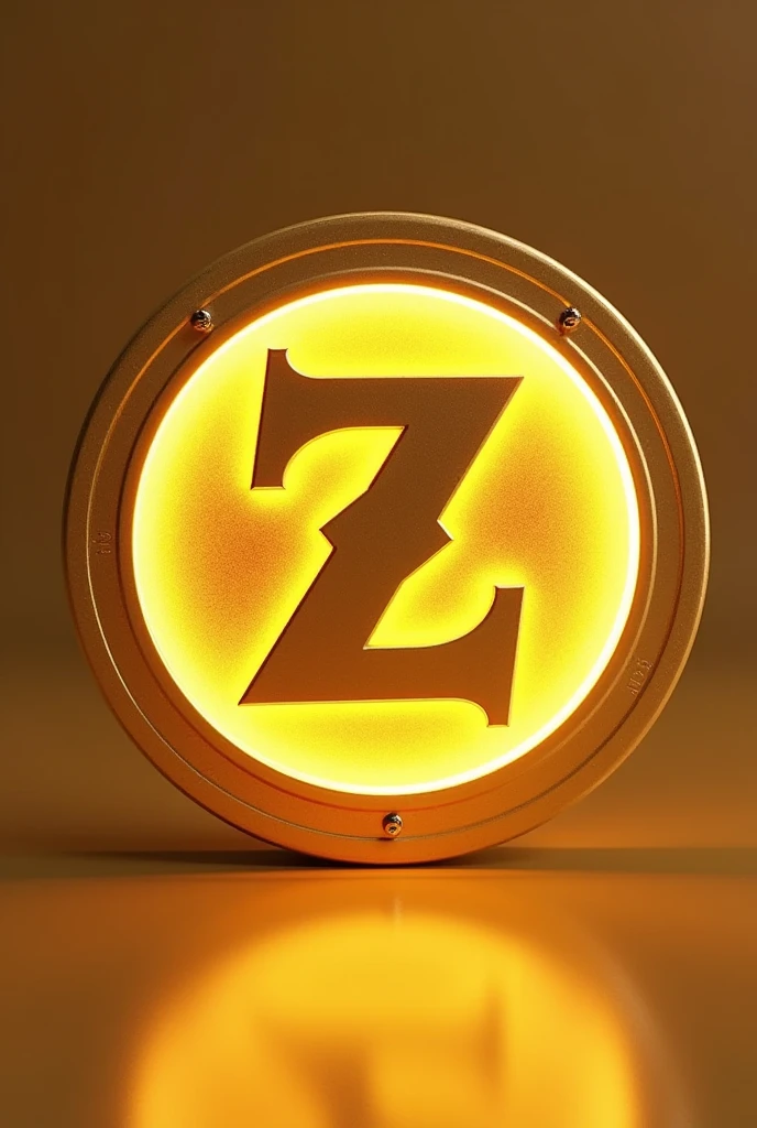 A gold coin with letter z