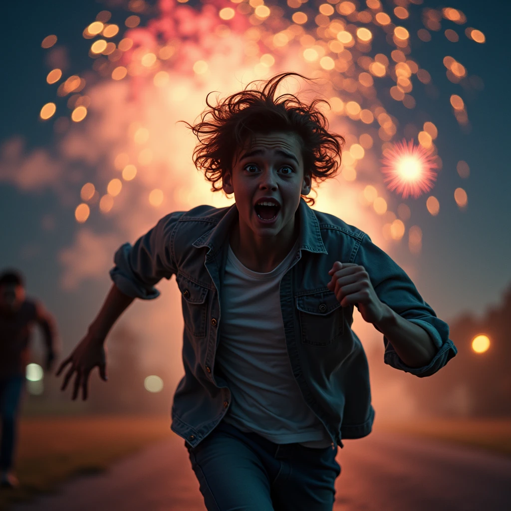 firework, run away, fear