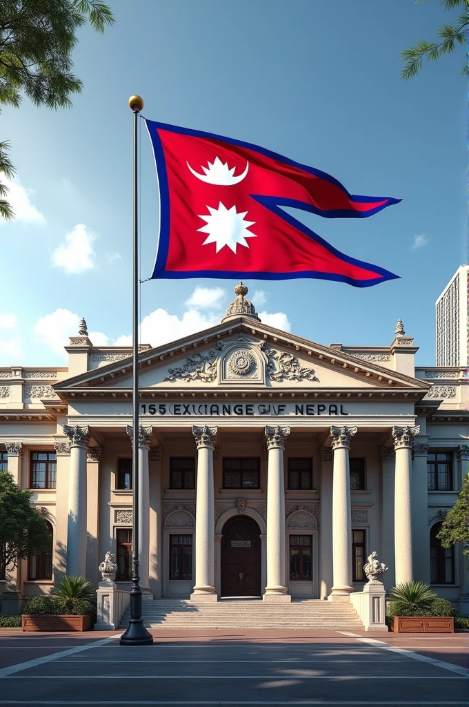 Nepal flag waving in the wind, NepalFlag, Hyperrealistic, Hyperdetailed,, realistic, masterpiece, best quality, ultra realistic, High Detail,<lora:AsiaFlags01-000002:1> ,