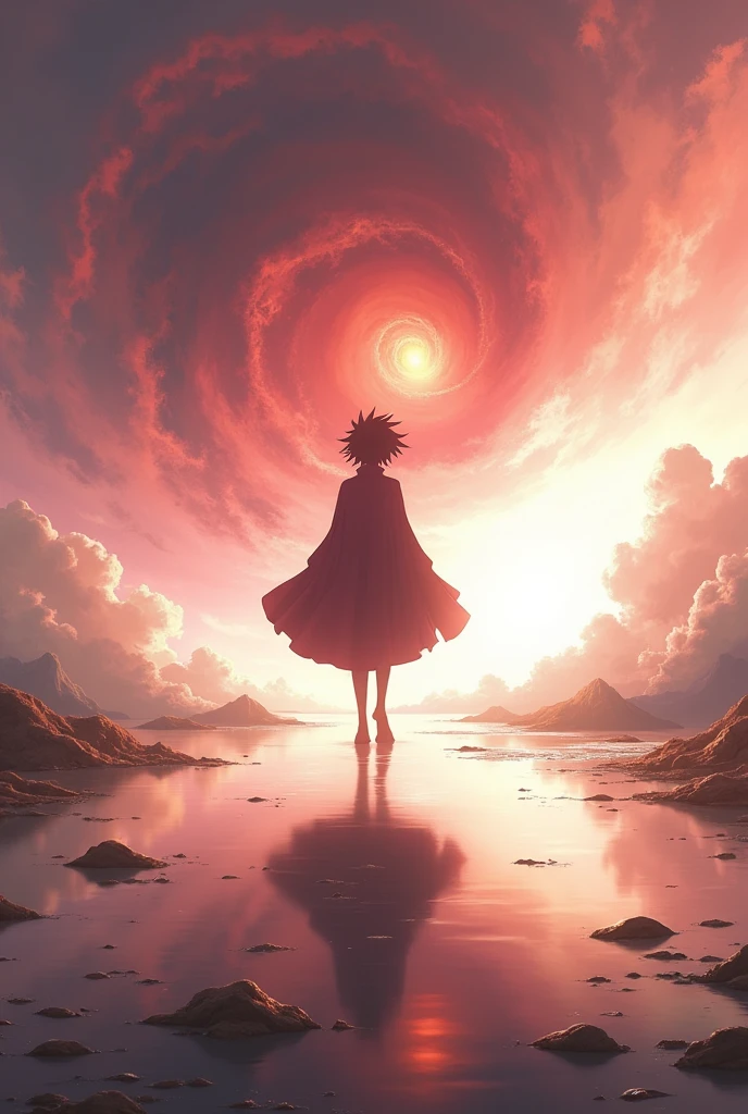 (Best Quality), (masterpiece). Aura of Enhanced Instincts with Observation Haki in Anime Style, with a simple black silhouette of a person in the center. With a black background.
