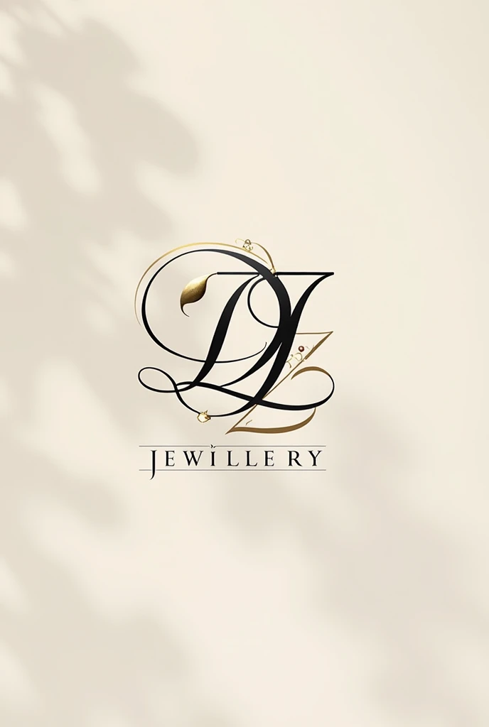 Design me a realistic logo name of DZ Jewellery