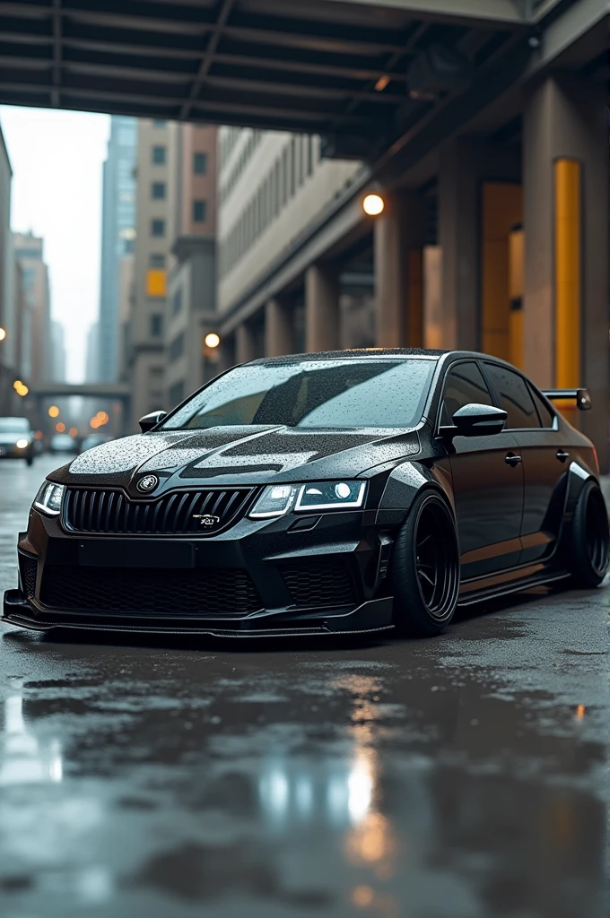 Skoda super black modified 