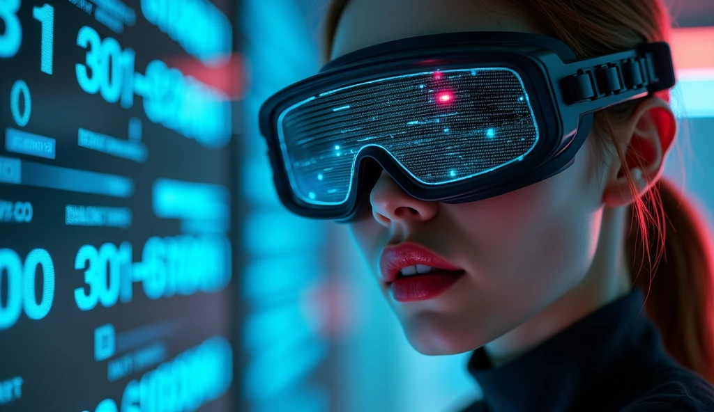 (masterpiece:1.2,Distinguished Quality,Mirror-like,Cinematic Experienc),8k,wallpaper,Ray Tracing,(woman),Are standing,(美しいwoman,sexy),(Wearing futuristic cyber goggles:2.0,Data displayed on goggles:2.0,Detailed drawing of goggles:2.0),(A face with attention to detail,Detailed skin texture,Beautiful Skin),(Looking into the camera),(front),(Face close-up:2.0),(Server puncture:2.0),(The background is a wall of data:2.0),(Glossy lips:1.5)