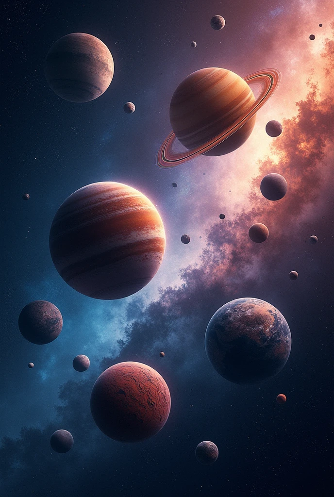 A thumbnail for my YouTube video related to space just show planets
On which my video title is written on