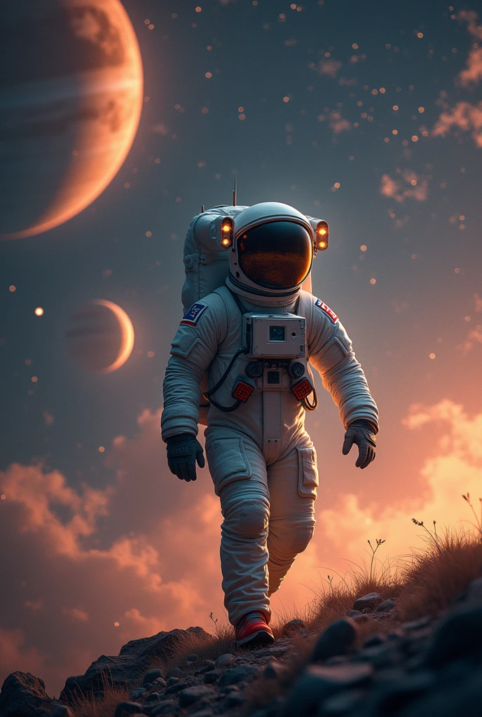 Write Exploring our solar system on this photo