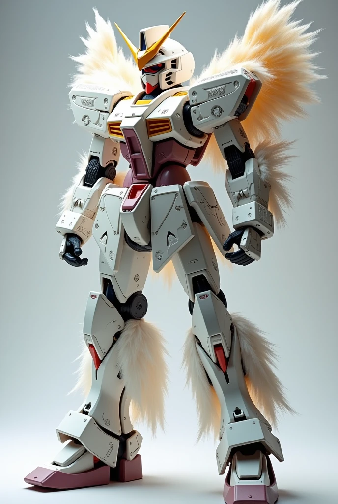 Gundam made of high-quality feathers