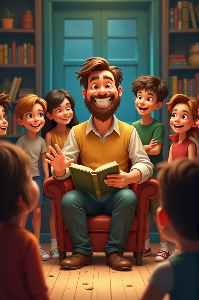 A man that tell funny stories to kids