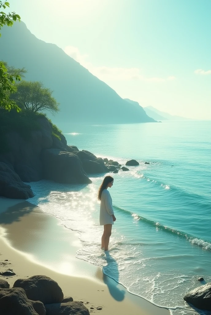 set foot in the sea