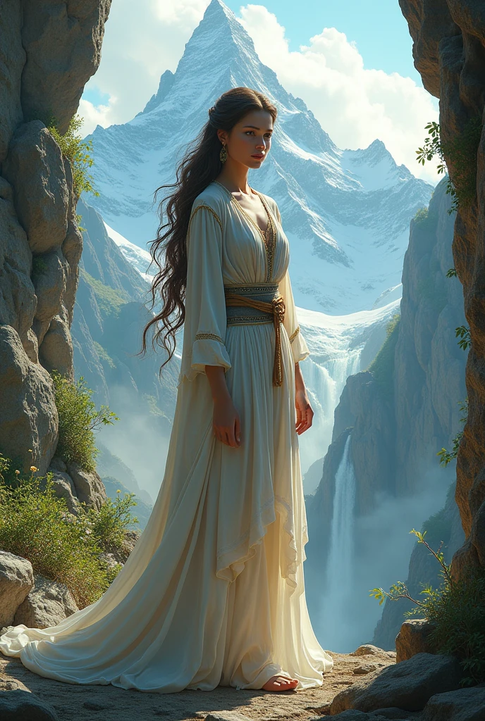 Beautiful mountain woman