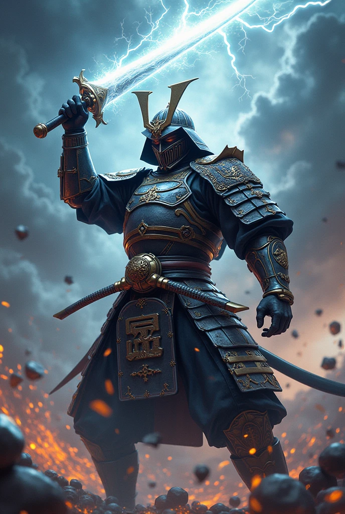 Shogun raiden with his lightning sword
