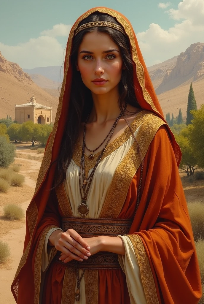 Abigail is a beautiful, wise Hebrew woman who dressed very well because she was the wife of Nabal, a rich and evil man in the Bible..  