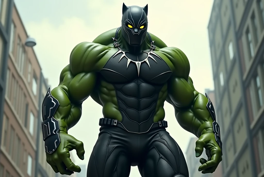 Hulk in black panther costume 