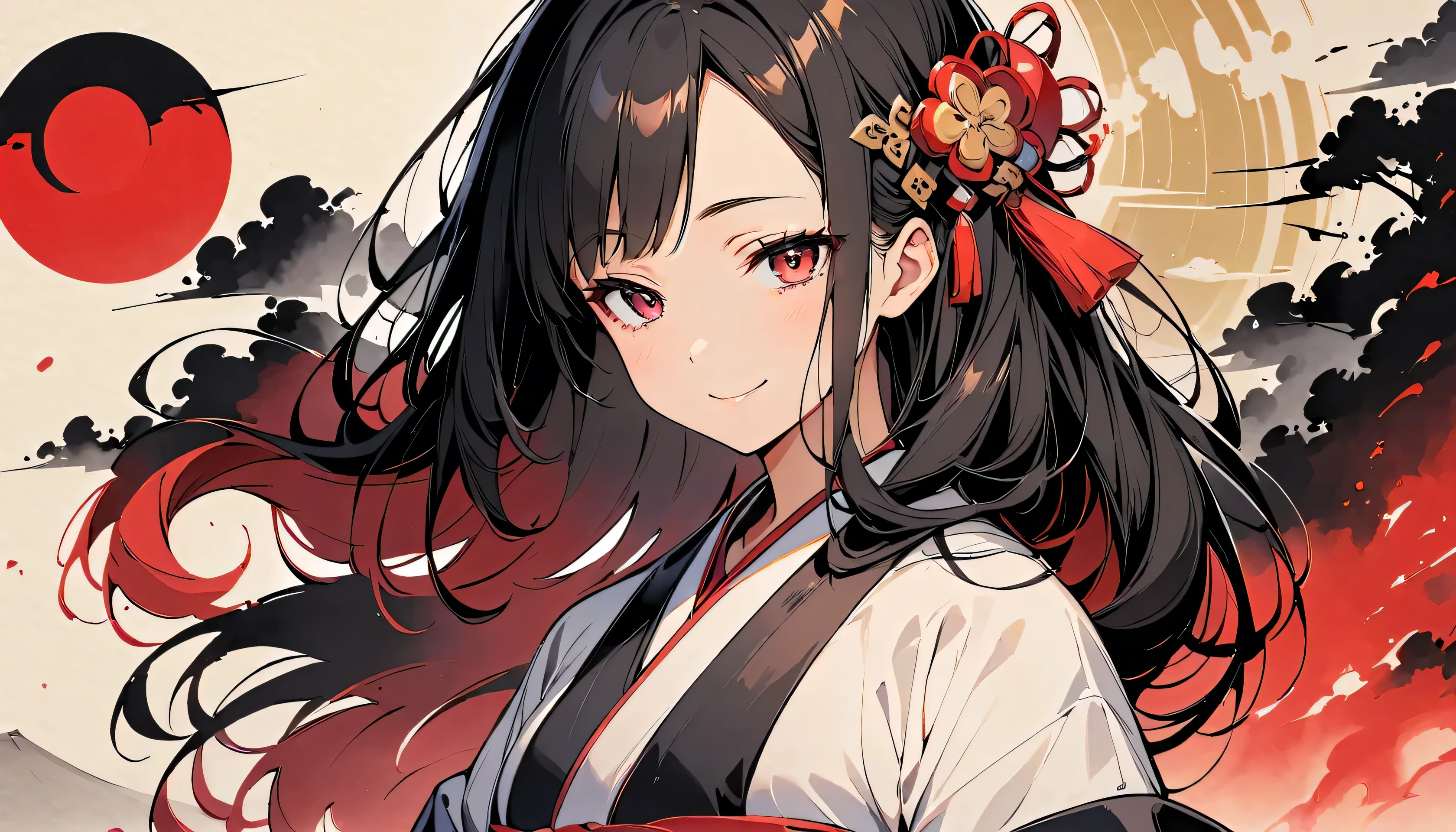(half-closed eyes:0.8) (red eyes)