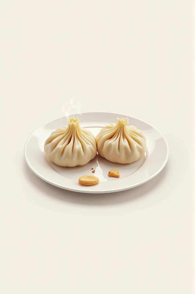 2 Dumpling momo on a plate logo