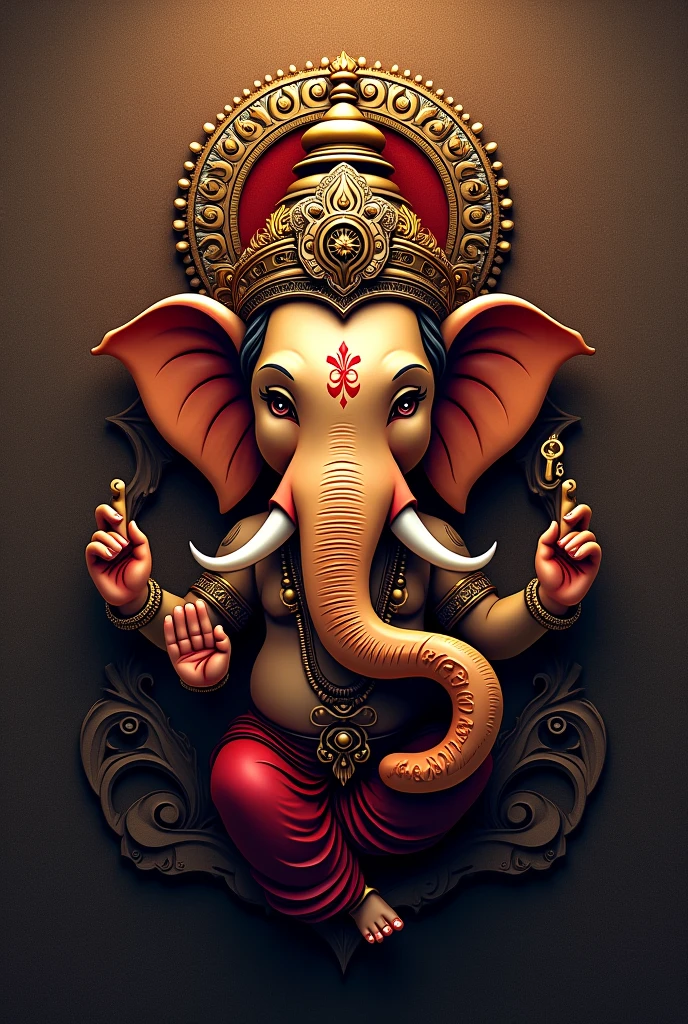 make a logo with using lord Ganesh photo and also use irakalgada gajaa test in top of the image