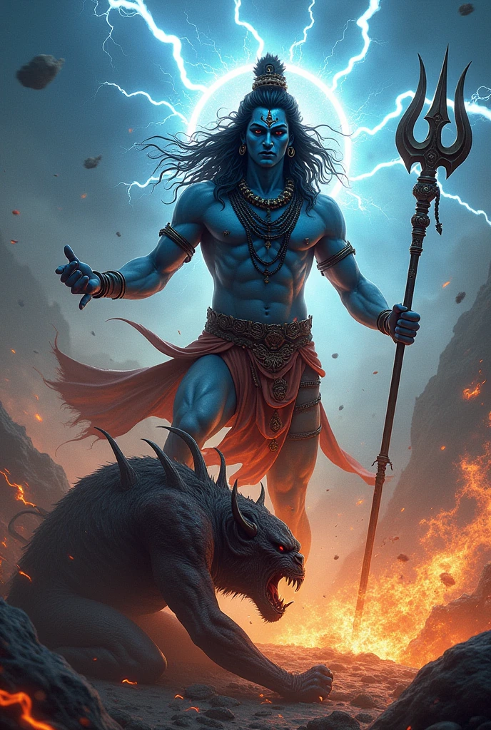 ** lord Shiva attak demon  
