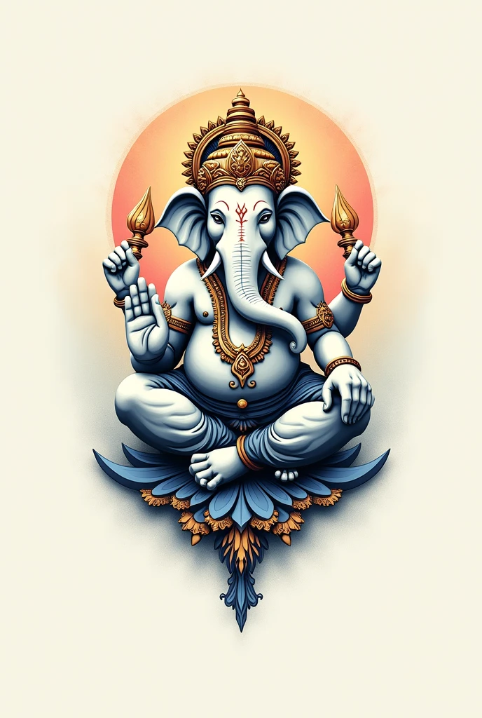 use lord Ganesh photo and make a logo with using Irakalgada gaja label
