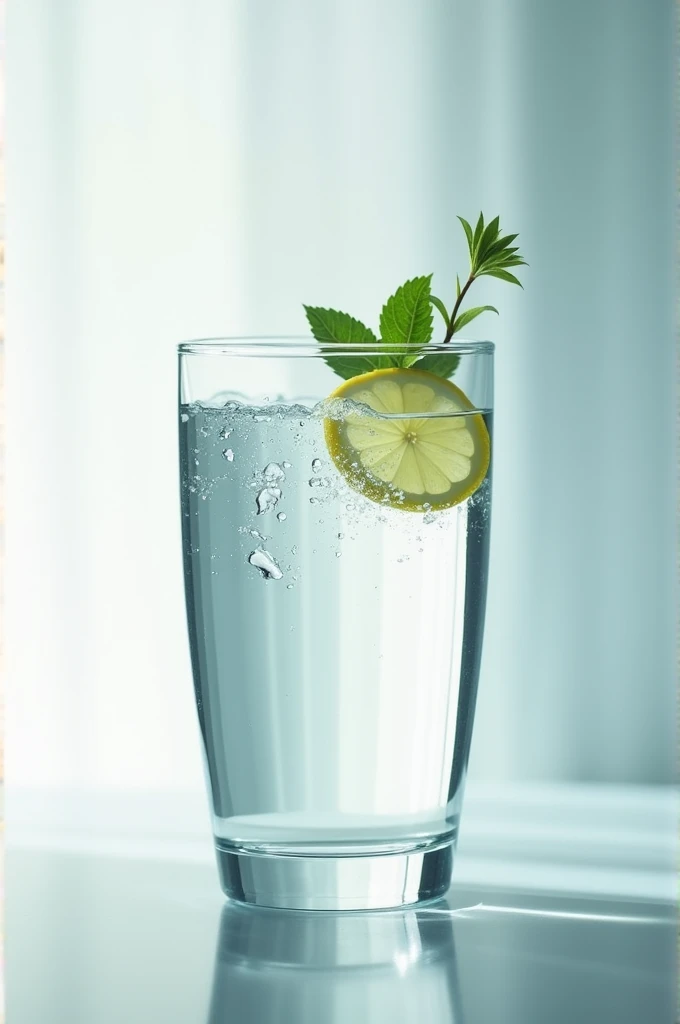 Create an Instagram post with a glass of water theme 
