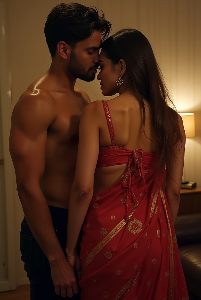 a sexy women in saree getting fucked by a man