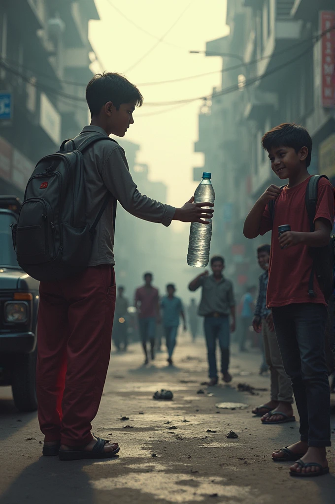 Young student giving water bottle, get shot on dhaka street