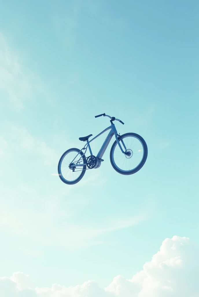 A bike flying in sky