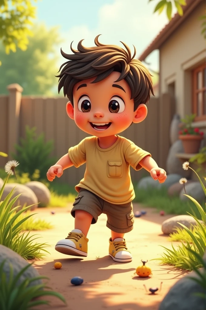 Small boy play