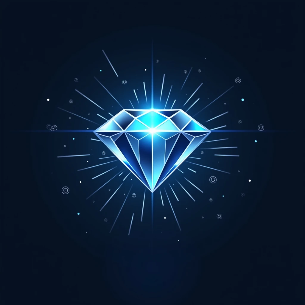 Design a modern and sleek logo for "TechSavvyGems" that reflects innovation and tech expertise. The logo should incorporate a gem or crystal element, symbolizing valuable insights and cutting-edge technology. Use a clean, minimalist style with bold, futuristic typography. Consider incorporating subtle tech-related icons or patterns to enhance the theme. The color palette should include shades of blue and silver to convey a sense of professionalism and sophistication.

