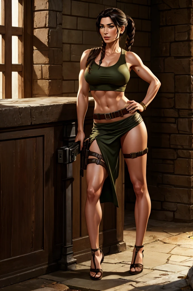 Jaime Murray as Lara Croft, full body shot