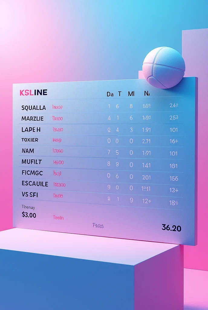 Scoreline templaye using pink and blue colors