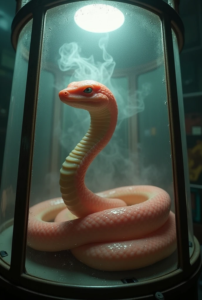 Mix between a Snake and a peach in a Gaschamber