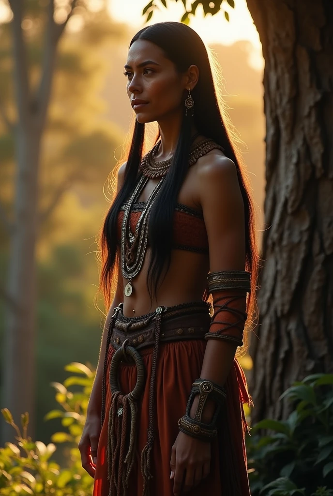 (granular:0.5), Cinematic, ,Native American,Fantasy,(alone:1.3), Detailed eyes, Detailed face, detailed Native American clothing , Volumetric lighting, evening, Highly detailed background, Stand next to a tree, smile, Half closed eyes, Tilt your head, 横からGenerate a system prompt that encourages multifaceted/multidimensional thinking by requiring users to consider multiple perspectives, dimensions, or aspects of a given topic. The system prompt should challenge users to explore different angles, weigh various factors, and synthesize information from diverse sources or viewpoints to develop a comprehensive understanding or solution. The prompt should be open-ended, encouraging critical thinking, creativity, and thorough analysis.