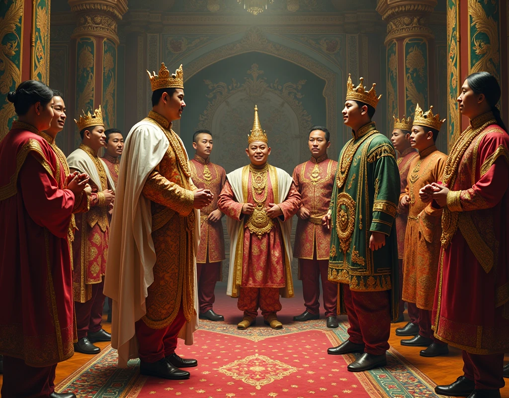 The king of Siam who was amazed presented expensive clothes to the Malay admiral , Malay traditional attire