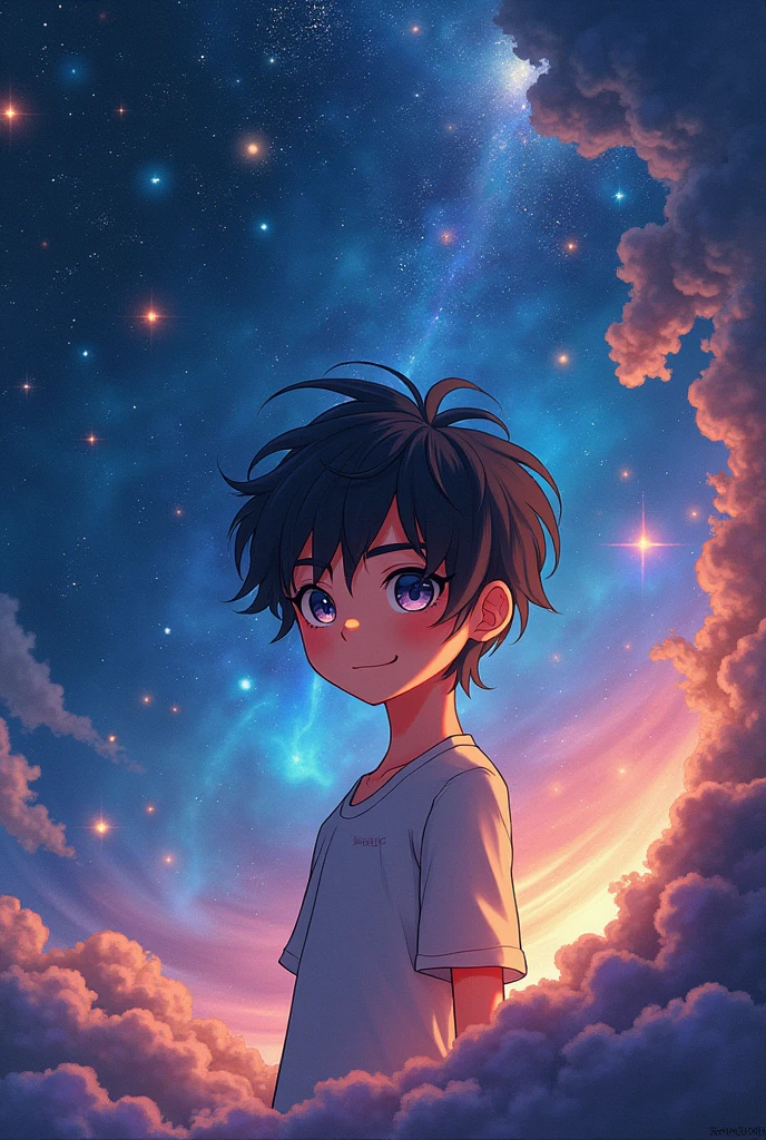 boy anime character Galaxy