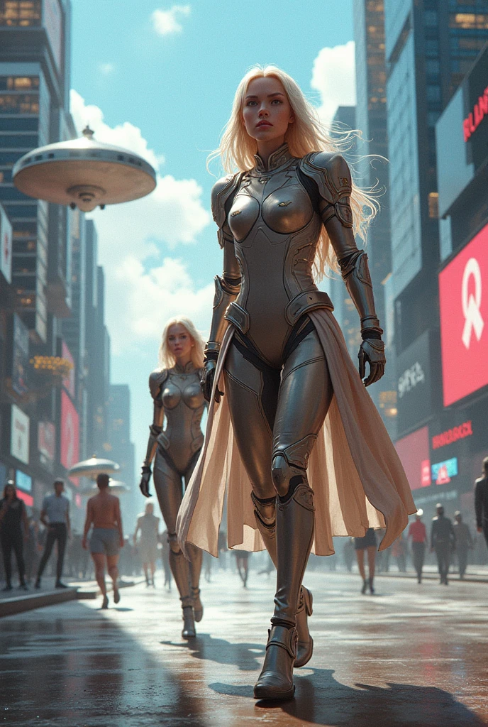 The heroes of the cartoon Fairytale Patrol in the future year 3000 in the form of a man