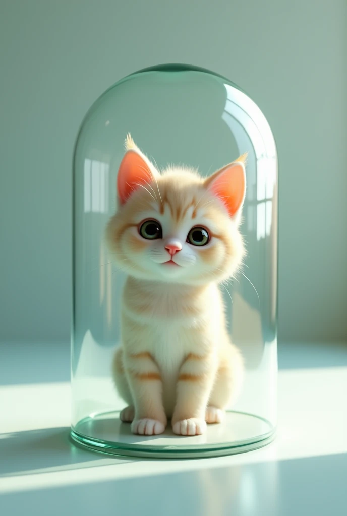 Kid Cat in glass 