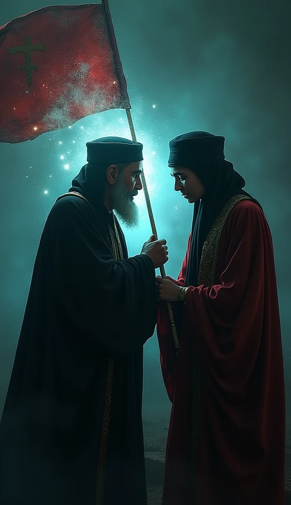 Mola Abbas as giving to support to his lovers with nk face instead bright lights and motivating hime to stop crying with labbaik ya hussain Flag

