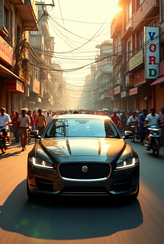 Car snap with indian streets
